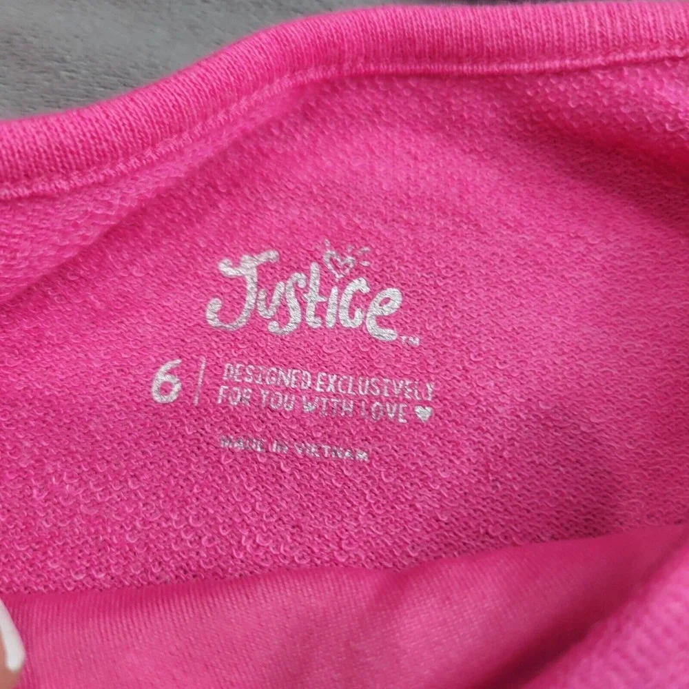 Justice Crop Top Girls 6 Shirt Burnout Pink White Heathered Short Sleeve‎ Tee 7